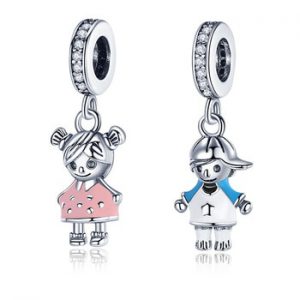 Hot Sale 2020 Spring 100% Real 925 Sterling Silver Boy Girl Train Car Charm fit Women Charm Bracelet DIY Jewelry Making CMC507