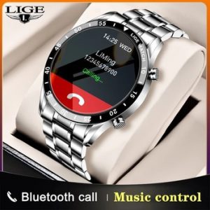 LIGE 2021 New Business Smart Watch Bluetooth Call Smartwatch Men Women Waterproof Sport Fitness Bracelet For IOS Android Honor