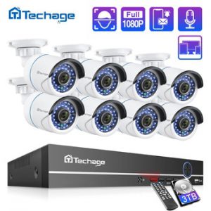 H.265 8CH 1080P 2MP POE NVR Kit CCTV Security System Audio IP Camera IR Outdoor Waterproof CCTV Video Surveillance Camera Set