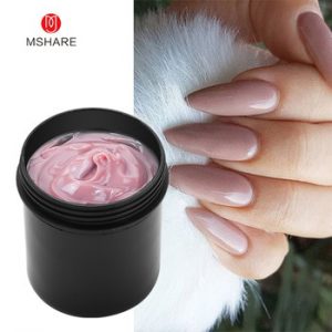 MSHARE 142g Jelly Builder Gel Cream for Nail Extension Medium soft Cover Pink White Fast Extending UV Nail Hard Gels