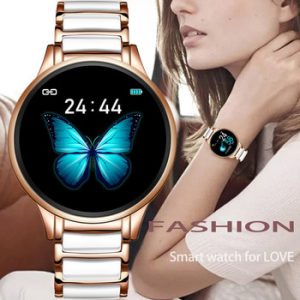 LIGE Luxury Smart Watch Women Waterproof Sports Fitness Tracker For Android ios Reloj inteligente Ceramic Strap smart watch Men