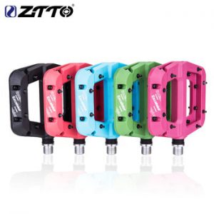 ZTTO MTB DU Bushing Bearings Nylon Ultralight Flat Pedal XC AM Mountain Road Bike BMX Anti-slip Big Foot Plastic Bicycle Pedals