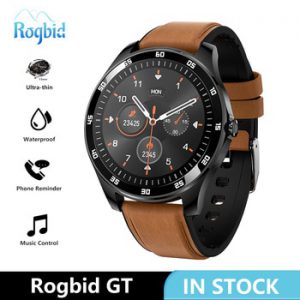 Rogbid GT Smart Watch men Full Touch Smartwatch Waterproof Heart Rate BP PPG Sleep Monitor Smart Clock For Android IOS 4G Phone