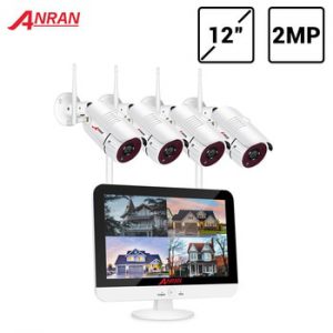 ANRAN Video Surveillance Kit 1080P WIFI CCTV System 12-inch Monitor NVR CCTV Camera Security System Waterproof Night Vision APP