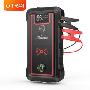 Car Jump Starter 23800mAh 2500A Power Bank Car Battery with 10W Wireless Charger LCD Screen Safety Hammer  Jump starter