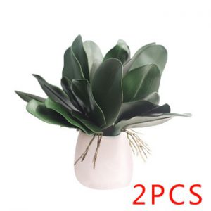 2Pcs Phalaenopsis leaf artificial plant leaf decorative flowers auxiliary material flower decoration Orchid leaves real touch