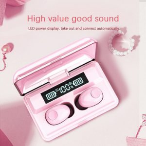 LIGE Bluetooth 5.0 Earphone Binaural True Wireless Earbuds Touch Noise Reduction Headphones for PC Notebook Pink Cute Girl Gift