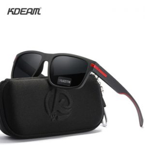 KDEAM Square Sports Sunglasses Men Non-slip Temples Polarized Glasses Blocking Ultraviolet Light KD1260