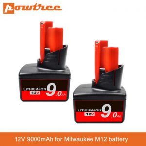 Power Tools Battery For Milwaukee M12 12V 9000mah Rechargeable Li-ion Battery XC 48-11-2440 48-11-2402 48-11-2411 48-11-2401 C12