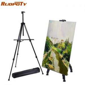 Portable Adjustable Metal Sketch Easel Stand Foldable Travel Easel Aluminum Alloy Easel Sketch Drawing For Artist Art Supplies