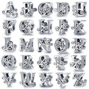 CODEDOG 100% Real 925 Sterling Silver Letter Alphabet A-Z Charm Name Bead Fit Original Bracelet Pendant Jewelry CMC030