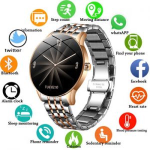 2020 New Color Screen Smart Watch Women men Full Touch Fitness Tracker Pedometer Blood Pressure Smart Clock Women Smartwatch+box