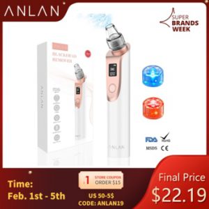 ANLAN Blackhead Remover Vacuum Pore Cleaner Acne Comedones Removal Black Head Remover Face Care Pimples Tools Comedone Extractor