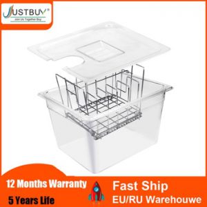 Factory price Fit for most Sous Vide Cooker machine 11L Container with Stainless Steel Rack Detachable Dividers Separator