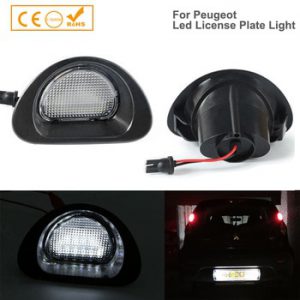 2pcs White LED Car License Plate Light for CITROEN C1 2005-13 for Peugeot 107 2005-14 Auto Led Licence Plate Light Car-styling