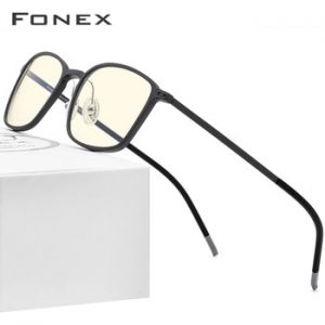 FONEX TR90 Blue Light Blocking Glasses Men Eyewear Eyeglasses Spectacles Anti Antiblue UV Ray Gaming Computer Glasses Women AB01