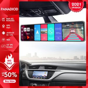 Android 8.1 4G  12 Inch Car DVR WiFi GPS Navigation Rearview Mirror For Auto Recorder RAM 4G ROM 32G Dash Cam FHD ADAS