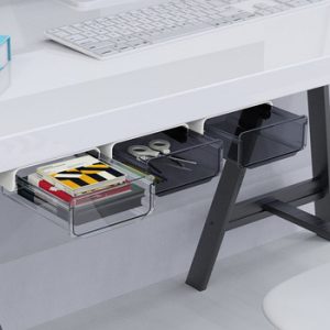 Desk Organizer Under The Desk Storage Drawer Storage Box Creative Hidden Kitchen Drawer Organizer For Cosmetics Storage Box