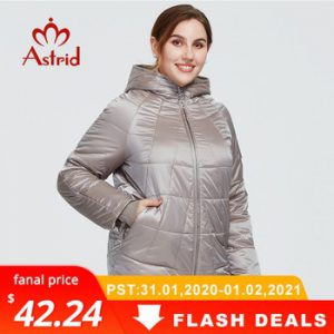 Astrid 2020 New Autumn Winter Women's coat women Windproof warm parka Plaid fashion Jacket hood large sizes female clothing 9385