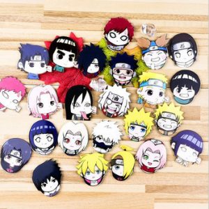 Anime Uzumaki Naruto Haruno Sakura Chibi Kakashi Brooch Acrylic Badge Japan Cartoon Tips