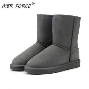 MBR FORCE High Quality Genuine Cowhide Leather  Australia Classic 100% Wool snow boots Women Boots Warm winter shoes for women