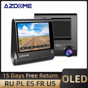 AZDOME Dash Cam M05 3" OLED Touch Screen Car DVRs Recorder Night Vision Dashcam