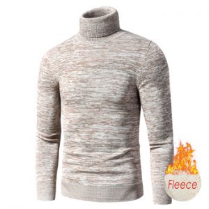 TFU Men 2020 Autumn New Casual  Mixed Color Cotton Fleece Turtleneck Sweater Pullovers Men Winter Fashion Warm Thick Sweater Men