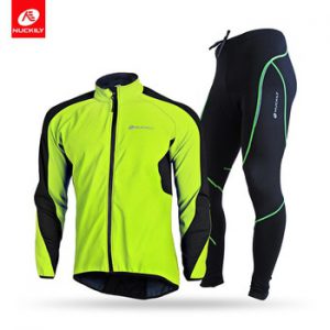 NUCKILY 2021 Cycling Clothing Jersey Set Winter Men Wear Long Sleeves Cycling Maillot Sport Uniform MTB Bicycle Tight Clothes