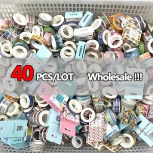 40 PCS/LOT Random Washi Tapes Wholesale Masking Adhesive Tape Diary Stationery School Supplies Kawaii Stickers Scrapbooking