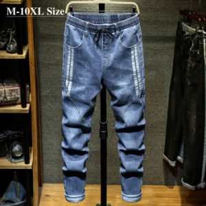 Plus Size 7XL 8XL 9XL 10XL Men's Harem Jeans 2020 Autumn New Fashion Casual Elastic Waist Denim Pants Streetwear Trousers Male