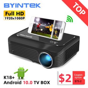 BYINTEK K18 Cheapest 1920x1080 Full HD 1080P Mini Portable Game LCD LED 3D Projector(Optional Android 10 TV BOX for Smartphone)