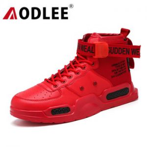 Leather Men Shoes Sneakers Ankle Boots Fashion Hip Hop Shoes Men Sneakers for Men Casual Shoes tenis masculino adulto AODLEE