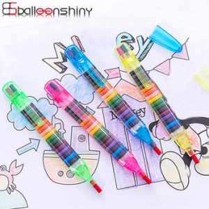 BalleenShiny Children Painting Toys 20 Color Wax Crayon Baby Funny Creative Educational Oil Pastel Kid Graffiti Pen Random Color