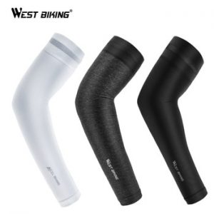 WEST BIKING  Ice Silk Sport Arm Sleeves Cycling Arm Sleeves Cover UV Protection Outdoor Running Basketball Summer Arm Sleeves