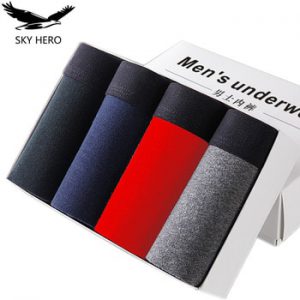 4pcs/Lot Cotton Mens Underwear Boxers Male Panties Underpants Boxershorts Home Trunks Hombre Slip Homme Gifts for Wholesale