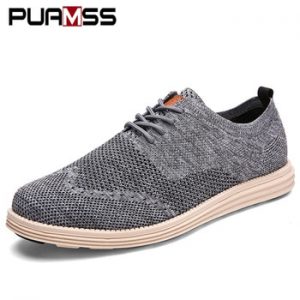 New Men Casual Shoes Men Business Formal Brogue Weave Carved Oxfords Wedding Dress Shoes Breathable Light Men Shoes