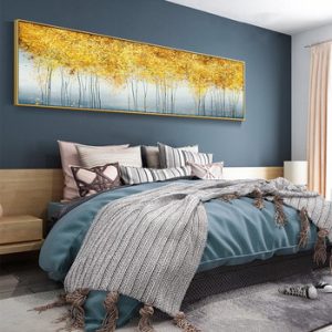 Wangart Nordic Poster Canvas Print Gold Bedroom Decoration Abstract Wall Picture For Living Room Canvas Mural Modern Simple Room