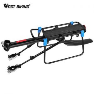 WEST BIKING MTB Bike Luggage Carrier Aluminum Bicycle Cargo Racks for 20-29 inch Shelf Cycling Seatpost Bag Holder Stand Rack