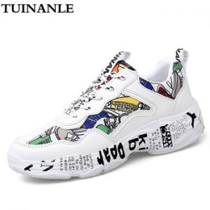 TUINANLE Sneakers Women Spring Woman Casual Fashion Shoes Size 35-43 Graffiti Ladies Vulcanized Shoes White Sneakers Lover Shoes