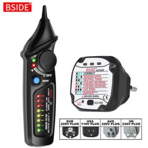 BSIDE Circuit Safety Checkup Kit AVD06 Voltage Detector And Socket Tester RCD GFCI Test NCV Continuity Neutral Live wire check