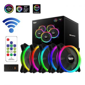 Aigo DR12 Pro Cooler PC Case Fan RGB 120mm Fan Adjust Argb Mute IR AURA SYNC 5V 3PIN Cooler Master RGB Cooling Computer Fans