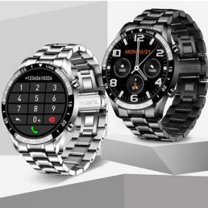 LIGE Full Touch Screen Smart Watch Sports Bluetooth Call Watch  Blood Pressure Monitor Message Reminder Business Smartwatch Men