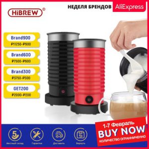 HiBREW Milk Frother Frothing Foarmer Cold/Hot Latte Cappuccino Chocolate fully automatic Milk Warmer Cool Touch M2