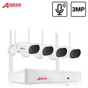 ANRAN 3MP PTZ Wireless Surveillance Camera System Audio Record CCTV System Night Vision NVR Set No Nailing Design Outdoor NVR