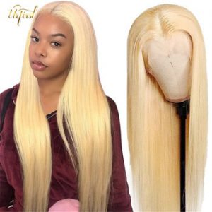 Transparent 613 Blonde Lace Front Wig Straight Human Hair Wigs Transparent Lace Wigs Brazilian Remy 30 inch Lace Frontal Wig