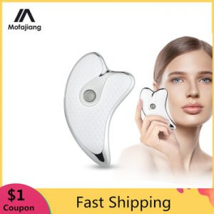 Gua Sha Scraper Facial Massager Face Lifting Slimming LED Light Microcurrent Skin Rejuvenation Electric Body Gouache Massage