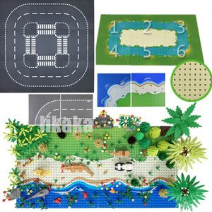 City Road Street Base Plates Baseplates Grass River Sea Island Classic Building Blocks Toys 32*32 Dots Bricks 32x32 Base Placas