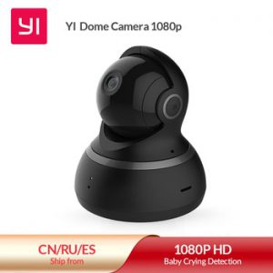 YI Dome Camera 1080P Pan/Tilt/Zoom Wireless IP Security Surveillance System Complete 360 Degree Coverage Night Vision