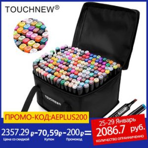 TOUCHNEW Permanent Markers Alcohol Ink Markers Brush Dual Tips Professional Drawing Marker Set Art Design 30/40/60/80/168 Colors