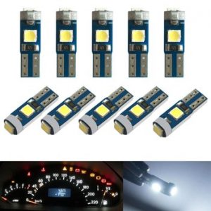 100x 12V canbus T5 58 74 286 W1.2W Super Bright 3030 LED  3SMD wedge LED Light Car Dashboard Instrument Cluster Panel Lamp Bulb